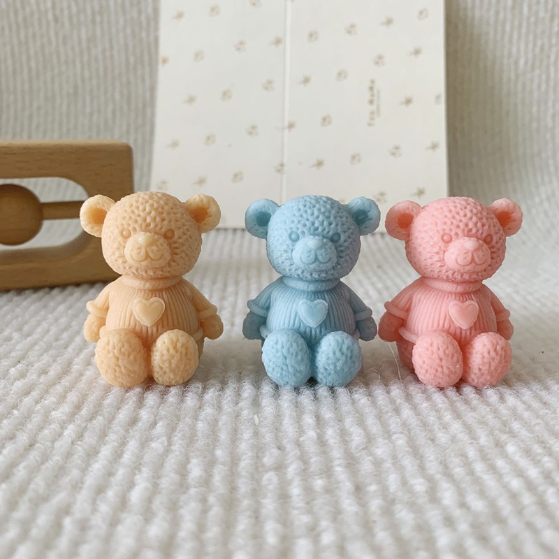 Soap Making Business - Mini Aşk Ayı Mum silikon kalıp