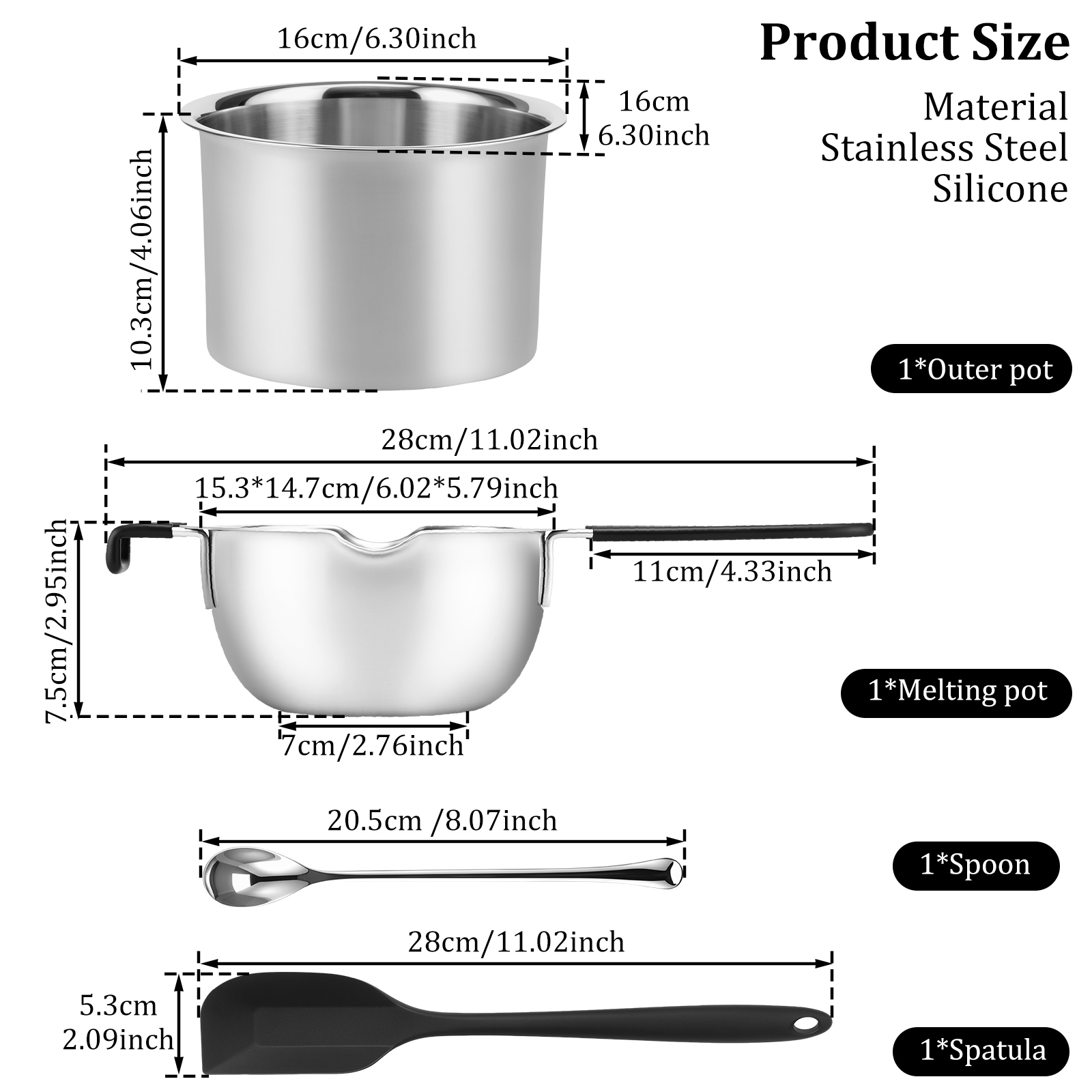 Çok Yönlü Çift Kazanlı Tencere - Soap Making Double Boiler incelemesi ve fiyatı